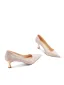 Bling Bling Gold Sequins Leather Wedding Shoes 2026 5 cm Stiletto Heels Pointed Toe Wedding Pumps High Heels
