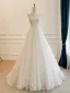 Luxury / Gorgeous White Handmade  Beading Lace Flower Sequins Wedding Dresses 2026 A-Line / Princess Strapless Long Sleeve Floor-Length / Long