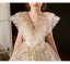 Bling Bling Multi-Colors Sequins Champagne Birthday Flower Girl Dresses 2024 Ball Gown V-Neck Sleeveless Floor-Length / Long