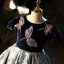 Chic / Beautiful Navy Blue Beading Sequins Birthday Flower Girl Dresses 2022 Ball Gown Scoop Neck Short Sleeve Floor-Length / Long Flower Girl Dresses