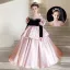 Voluminous Grey Pearl Cascading Ruffles Birthday Flower Girl Dresses 2026 Ball Gown Scoop Neck Long Sleeve Floor-Length / Long