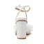 Sexy Gold Street Wear Bow Womens Sandals 2022 Ankle Strap 10 cm Thick Heels Open / Peep Toe Sandals High Heels