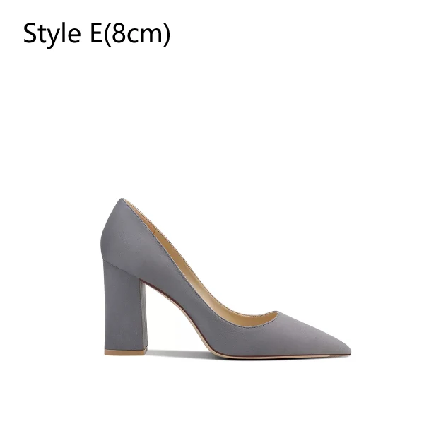 Chic / Beautiful Burgundy Prom Leather Pumps 2024 8 cm Block Heels Pointed Toe High Heels