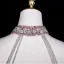 Blumenfee Rosa Strass Pailletten Applikationen Ballkleider 2025 A Linie Stehkragen Ärmellos Rückenfreies Sweep / Pinsel Zug Festliche Kleider