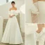 Elegant High-end Ivory Prom Dresses 2022 A-Line / Princess Strapless Short Sleeve Backless Floor-Length / Long Prom Formal Dresses
