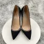 Mooie / Prachtige Zwarte Suede Rhinestone Avond Pumps 2025 12 cm Naaldhakken / Stiletto Spitse Neus Pumps Hoge Hakken