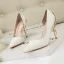 Charming Glitter White Wedding Shoes 2023 10 cm Stiletto Heels Pointed Toe Wedding High Heels