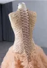 Wysokiej Klasy Złote Rhinestone Cekiny Plisowane Sukienki Na Bal 2024 Princessa Wysokiej Szyi Bez Rękawów Długie Bal Sukienki Wizytowe