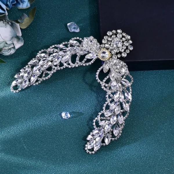 Charmant Argenté Faux Diamant Alliage Mariage Accessoire Cheveux Mariage 2024