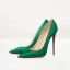 Chic / Belle Vert Soirée Satin Semelle Rouge Escarpins 2023 10 cm Talons Aiguilles À Bout Pointu Escarpins Talons Hauts