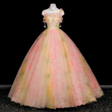 Chic Beautiful Blushing Pink Appliques Prom Dresses 2025 Ball Gown Square Neckline Sleeveless Backless Floor Length Long Formal Dresses