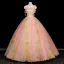 Chic / Beautiful Blushing Pink Appliques Prom Dresses 2025 Ball Gown Square Neckline Sleeveless Backless Floor-Length / Long Formal Dresses