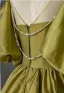 Vintage / Retro Modest / Simple Army Green Prom Dresses 2026 Ball Gown Scoop Neck Puffy Short Sleeve Backless Floor-Length / Long Formal Dresses