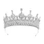 Baroque Silver Rhinestone Alloy Tiara 2022 Wedding Bridal Hair Accessories
