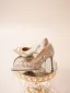 Elegant Champagne Beading Leather Wedding Shoes 2026 8 cm Stiletto Heels Pointed Toe Wedding Pumps High Heels
