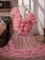 Bloemenfee Candy Roze Handgemaakt Appliques Gala sjaal 2026 Tule