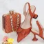 Charming Multi-Colors Rainbow Rhinestone Bow Womens Sandals Clutch Bags 2023 8 cm Stiletto Heels Evening Party Pointed Toe Sandals High Heels Clutch Bags