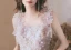 Charming Blushing Pink Beading Sequins Appliques Prom Dresses 2024 A-Line / Princess Square Neckline Sleeveless Backless Floor-Length / Long Prom Formal Dresses