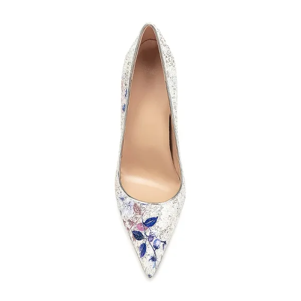 Bling Bling Groen Pailletten Avond Bloemen Pumps 2024 12 cm Naaldhakken / Stiletto Spitse Neus Pumps Hoge Hakken