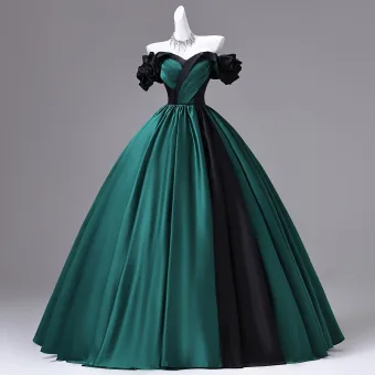 Green Puffy Prom Dress | Veaul Green Puffy Prom Dress | Veaul