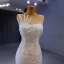 High-end Charming White Glitter Sequins Wedding Dresses 2023 Trumpet / Mermaid Scoop Neck Sleeveless Chapel Train Wedding