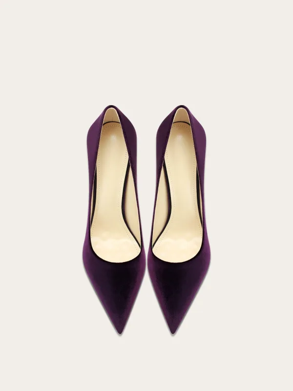 Élégant Violet Soirée Paillettes Escarpins 2026 Cuir 10 cm Talons Aiguilles À Bout Pointu Escarpins Talons Hauts