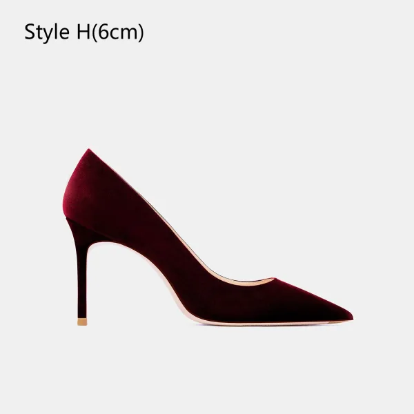 Chic / Beautiful Dark Green Suede Evening Party Pumps 2026 Leather 10 cm Stiletto Heels Pointed Toe High Heels