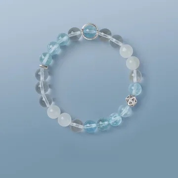 Chic Beautiful Sky Blue Handmade Natural Crystal Bracelets 2025 Accessories