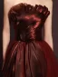 Charming Burgundy Bow Prom Dresses 2023 A-Line / Princess Strapless Sleeveless Backless Floor-Length / Long Prom Formal Dresses