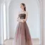 Chic / Beautiful Purple Rhinestone Sequins Prom Dresses 2022 A-Line / Princess Strapless Sleeveless Backless Floor-Length / Long Prom Formal Dresses