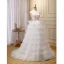 Charmant Blanche Perlage Perle Appliques Volants en Cascade Robe De Soirée 2023 Princesse Bretelles Spaghetti Sans Manches Dos Nu Train De Balayage Soirée Robe De Ceremonie