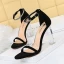 Sexy Silver Evening Party Womens Sandals 2022 Ankle Strap 9 cm Stiletto Heels Open / Peep Toe Sandals High Heels