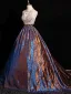 Charming Coffee Glitter Rhinestone Sequins Prom Dresses 2024 Ball Gown Halter Sleeveless Backless Floor-Length / Long Prom Formal Dresses