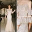 Scintillantes Sexy Champagne Paillettes Robe De Soirée 2022 Trompette / Sirène Bretelles Spaghetti Manches Courtes Dos Nu Longue Soirée Robe De Ceremonie