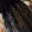 Chic / Beautiful Black Sequins Prom Dresses 2023 A-Line / Princess Off-The-Shoulder 3/4 Sleeve Backless Floor-Length / Long Formal Dresses