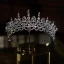 Charmant Zilveren Kristal Rhinestone Huwelijk Tiara 2022 Zirkonium Legering Bruids Haaraccessoires