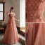 Chic / Beautiful Blushing Pink Prom Dresses 2022 Puffy A-Line / Princess Square Neckline Short Sleeve Backless Floor-Length / Long Formal Dresses