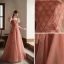 Chic / Beautiful Blushing Pink Prom Dresses 2022 A-Line / Princess Square Neckline Puffy Short Sleeve Backless Floor-Length / Long Prom Formal Dresses