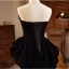 Sparkly Black Sequins Evening Dresses 2023 Trumpet / Mermaid Strapless Sleeveless Backless Floor-Length / Long Evening Party Formal Dresses