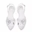 Elegant White Pearl Lace Flower Wedding Shoes 2026 6 cm Stiletto Heels Pointed Toe Wedding High Heels