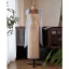 Haut de Gamme Charmant Champagne Faux Diamant Paillettes Robe De Soirée 2023 Bretelles Spaghetti Noeud Sans Manches Dos Nu Longue Soirée Robe De Ceremonie