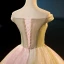 Élégant Rougissant Rose Perlage Paillettes En Dentelle Fleur Robe De Bal 2023 Robe Boule De l'épaule Sans Manches Dos Nu Longue Robe De Bal