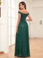 Bling Bling Dark Green Sequins Evening Dresses 2024 A-Line / Princess Off-The-Shoulder Sleeveless Backless Floor-Length / Long Evening Party Formal Dresses