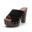 Chic / Beautiful Black Suede Street Wear Womens Sandals 2022 12 cm Thick Heels Open / Peep Toe Sandals High Heels