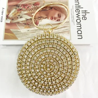 Vintage Złote Rhinestone Wieczorowe Metal Kopertówki 2022