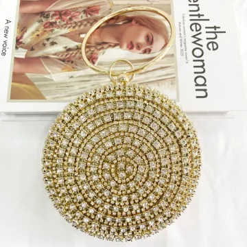 Vintage Złote Rhinestone Wieczorowe Metal Kopertówki 2022
