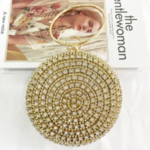 Vintage Goud Rhinestone Avond Metaal Handtassen 2022