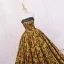 Vintage / Retro Black Gold Printing Prom Dresses 2023 Ball Gown Satin Strapless Sleeveless Backless Floor-Length / Long Prom Formal Dresses