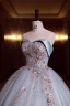 Chic / Beautiful Sky Blue Sequins Lace Flower Prom Dresses 2022 Ball Gown Strapless Sleeveless Backless Floor-Length / Long Formal Dresses