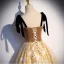 Charming Champagne Prom Dresses 2022 A-Line / Princess Spaghetti Straps Rhinestone Tassel Sleeveless Backless Floor-Length / Long Formal Dresses